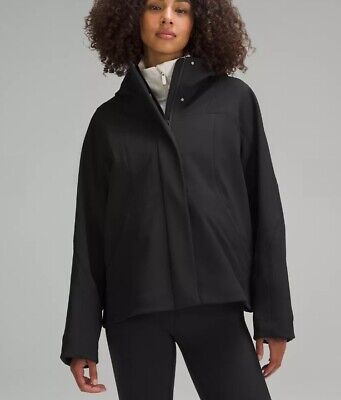 LULULEMON RepelShell Cinch-Back Rain Jacket Black Women's US LULULEMON RepelShell Cinch-Back Rain Jacket Black Women's US