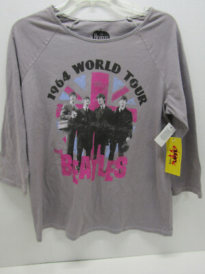 NEW WITH TAGS OLD BEATLES 1964 WORLD TOUR CONCERT T-SHIRT | eBay