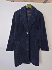 Eileen Fisher Coat Chunky Jumbo Corduroy Size Small Pockets Black Organic Cotton