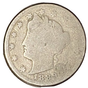 ^ 1889  Liberty "V" Nickel     ^^ GOOD ^^       137 YRS OLD       3670