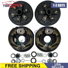 Electric Trailer Self Adjusting Brake 6-5.5 Hub Drum Kit For 3500 Lb Axle