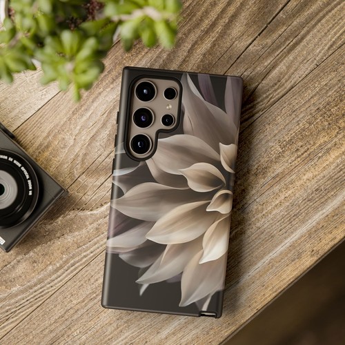 Tough Case For iPhone, Samsung Galaxy, Pixel, Cream Dahlia Flower Print - 第 167/223 張圖片
