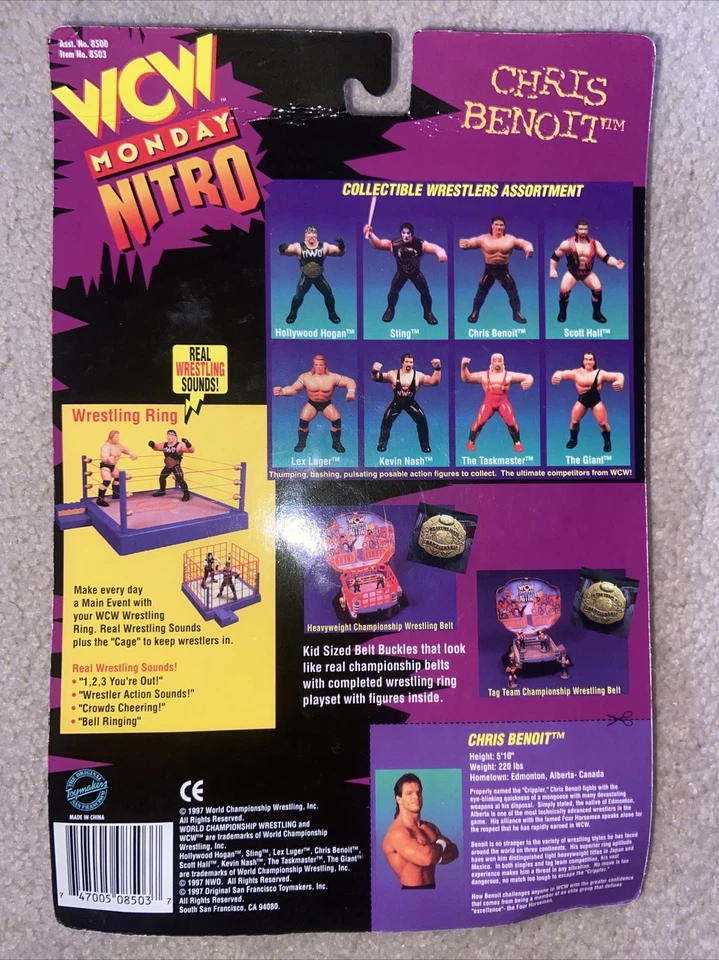 Figuras de acción WWE Chris Benoit WCW OSFTM 1997 FIGURA RUMBLE EN PAQUETE Foto 2 de 3