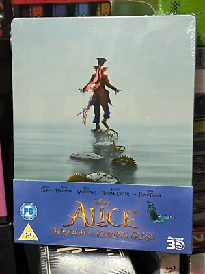 Alice Through The Looking Glass Steelbook Limited Edition 3-D BLU-RAY / BLU-RAY