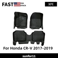 Front Foot Liners For 2017-2019 Honda CRV Car Full Set Floor Mats Waterproof Pad