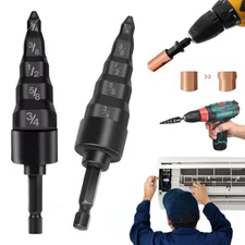 Air Conditioner Copper Pipe Tube Expander Swaging Tool Kit Drill Bit Flaring  