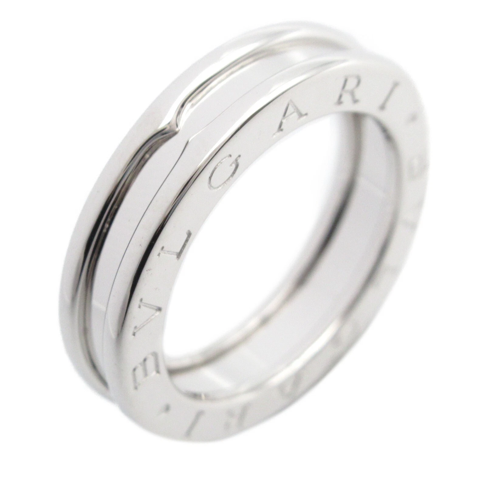 BVLGARI B-zero1 Ring 1 Band 18KWG White Gold Used unisex US size 5.25 #50