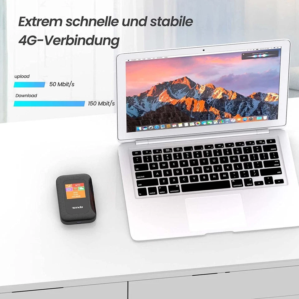 Tenda 4G185 Mobiler WLAN Router (4G/LTE bis zu 150Mbit/s Download, 50Mbit/s Uplo - Bild 2 von 4