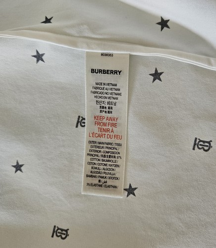 BURBERRY TB Monogram Logo Print Button Down Short Sleeve Shirt Top Size 8Y 128cm - Picture 4 of 5