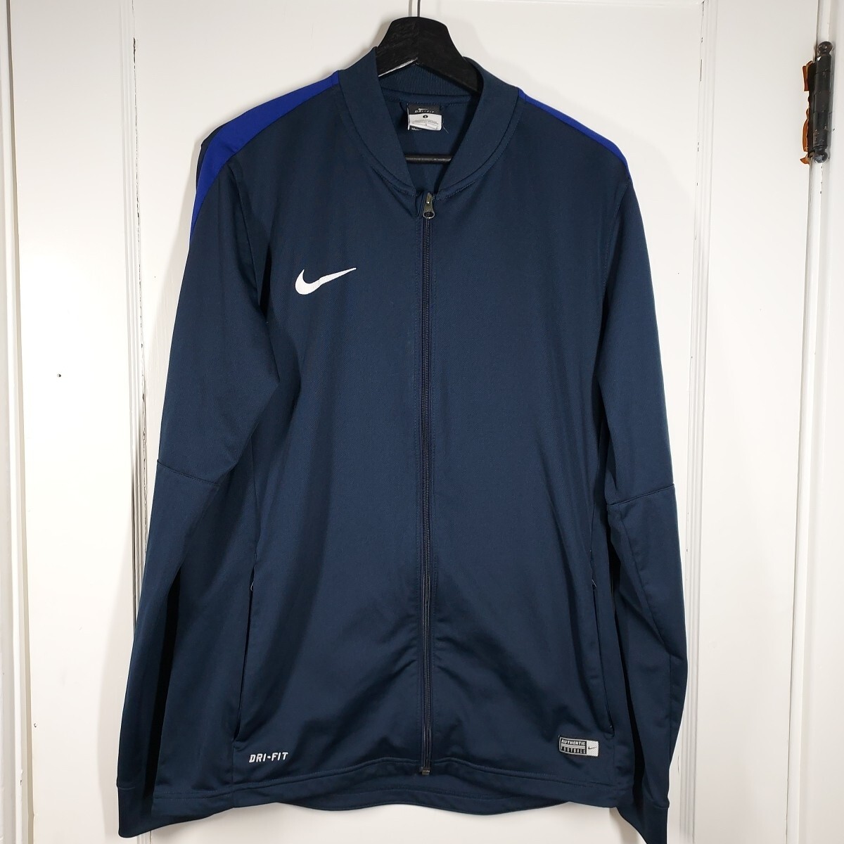 SACAI X NIKE Nike Dri Fit Giacca Uomo Full Zip Track Autentica Calcio Calcio Calcio Blu Taglia Large