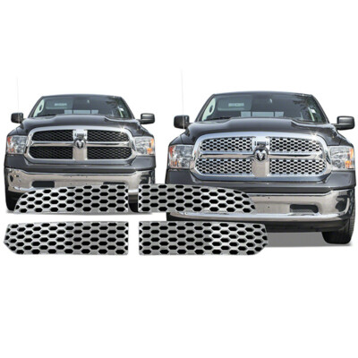 2013-2023 Ram 1500 4 Piece Chrome Plastic Grille Insert / Overlay # GI