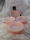 Vintage 5" Hazel Atlas Moderntone Platonite Pink Bowl Set Of 4