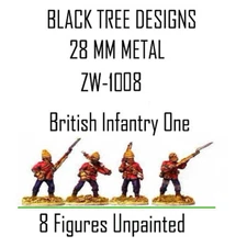 BLACK TREE DESIGN  ZULU WAR  ZW-1008 (8 PACK)  28mm BRITISH INFANTRY ONE