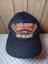 Vintage 1998 Daytona Beach Bike Week Snapback Hat Cap Motorcycle 57th Annual
