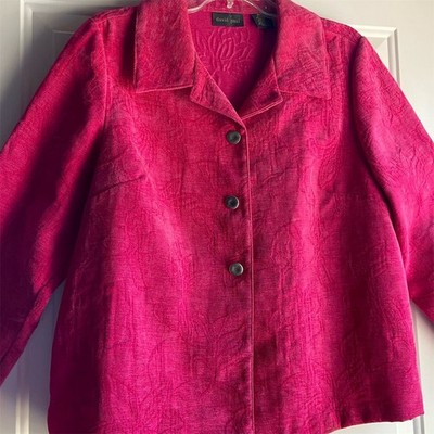 David Paul Women's Pink Blazer Size M Casual Business Notch Lapel