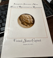 Inaugural Souvenir Menu House of Representative  Richard Nixon & Spiro Agnew