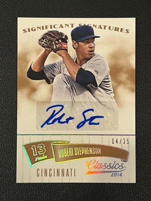 Robert Stephenson 2014 Panini Classics Auto Significant Signatures /25 Reds
