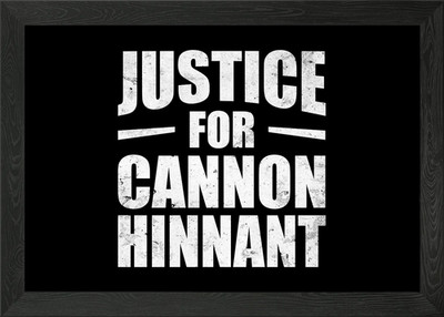 Justice For Cannon Hinnant Framed Wall Art Poster Canvas Print Picture