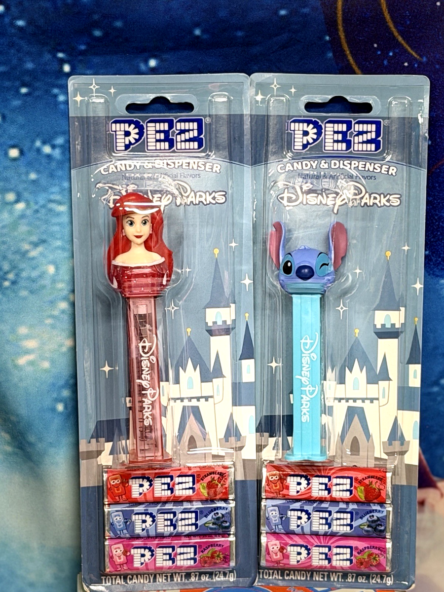 2026 Disney Parks Pez Candy Dispenser Ariel & Stitch 2 Piece Set