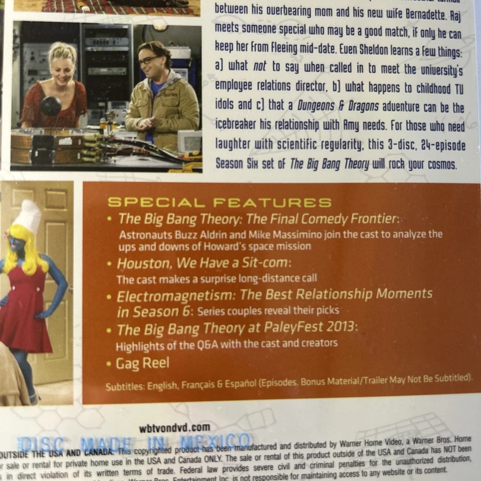 The Big Bang Theory: The Complete Sixth Season (DVD 2013, 3-Disc Set) NEW Sealed - Image 3 of 4
