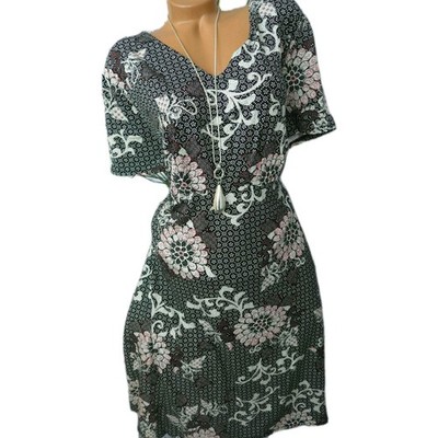 Joe Browns Kleid Jerseykleid Gr. 44 bis 58 schwarz gemustert (967) (503) NEU
