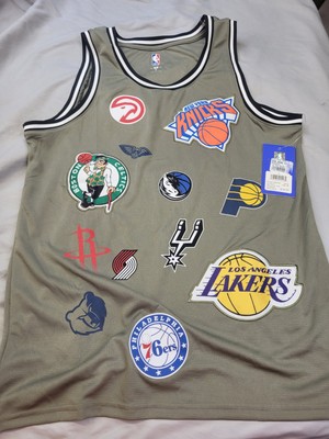 NBA Jersey Mens Medium Gray Tank One For All Multiple Teams Basketball League