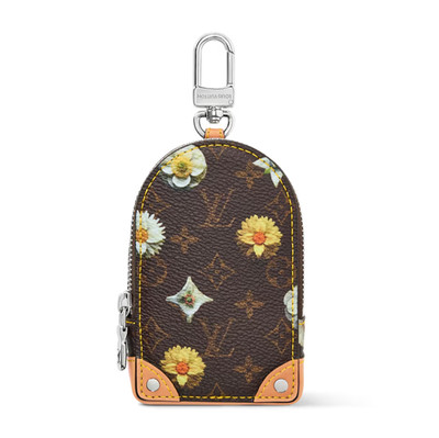 NEW Louis Vuitton Monogram Flower Pouch Leather Brown M03674