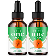  2 Pack Gluco One Blood Support Drops Advanced GlucoOne Supplement 60 Servings