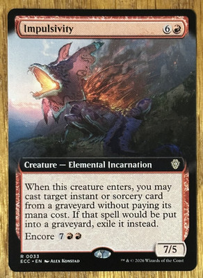 MTG: Lorwyn Eclipsed Commander, Impulsivity - Extended Art