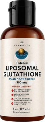 Liposomal Glutathione Supplement. Liquid Reduced Setria 500mg. Immune, Cellul...