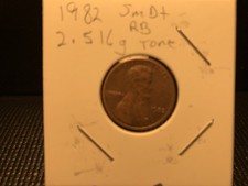 CENTIME TEST 1982, petite date, rouge-brun & 2,516g devrait faire 3,1g