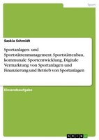 Sportanlagen- Und SportstäTtenmanagement. SportstäTtenbau, Kommunale Sportentwic