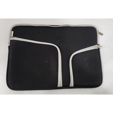 Black Gray 15" Laptop Soft Sleeve With Zipper  Handles