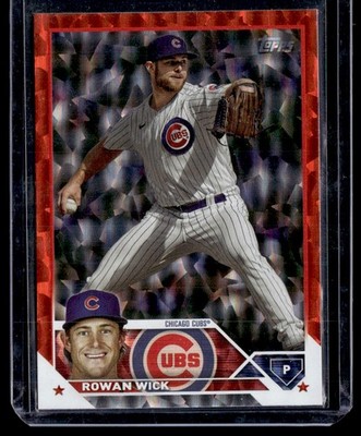ROWAN WICK 2023 TOPPS UPDATE ORANGE FOIL 072/299 CHICAGO CUBS #US170