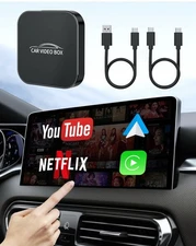 US Wireless Carplay AI box Android Auto Adapter Converter w/Netflix YouTube WIFI