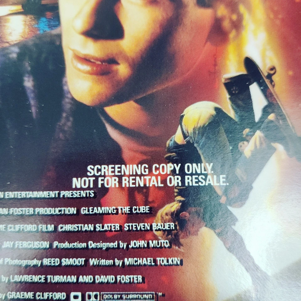 Gleaming The Cube RARE SCREENER VHS 1989 Vestron 80s Cult Skateboard Film Slater - Image 2 of 4