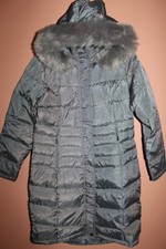 KARRIMOR KS 550 UK 18 EU 46 LADIES LONG HOODED DOWN COAT JACKET NEARLY NEW