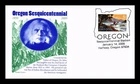 DR JIM STAMPS US COVER OREGON STATEHOOD SESQUICENTENNIAL FDC PANDA CACHET