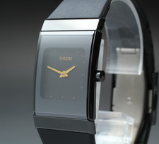 "N MINT" Rado DiaStar 204.0320.3 Ceramic 21mm Square Unisex Qz Watch From JAPAN