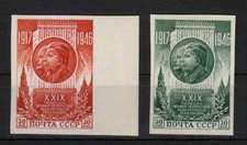 Russie 1946 MNH Mi 1074B-1075B Sc 1083b,1083a Iosif Staline et Vladimir...