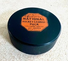 Official 1960's ART ROSS C.C.M. NATIONAL HOCKEY LEAGUE Puck - MINTY!