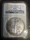 2015  American Silver Eagle - Early Releases NGC MS69 BLUE LABEL