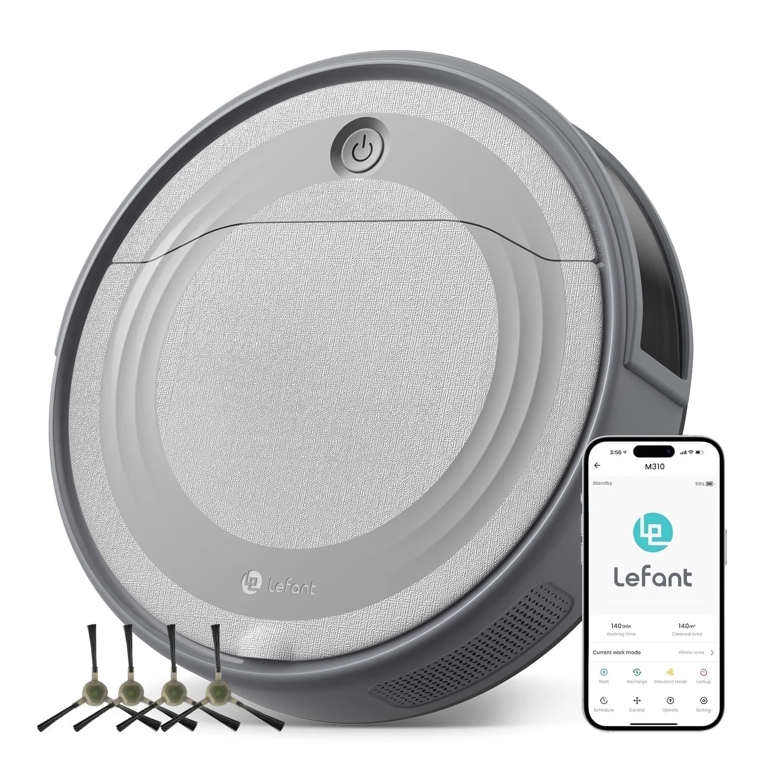 Robot Vacuum Cleaner with 4500Pa Suction, PSD Obstacle Avoidance, Wifi/App/Voice