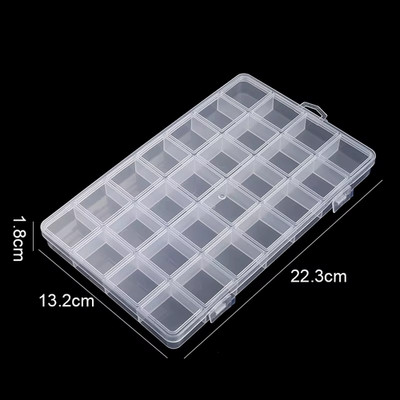 Transparent Storage Container Jewelry Box Clear Plastic Organizer Box Empty Earr