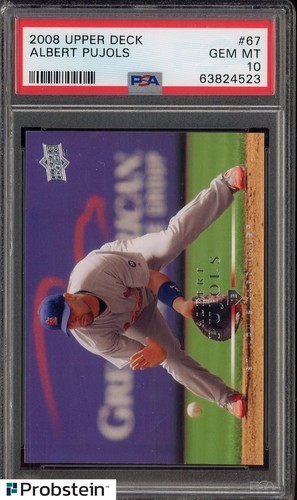 2008 Upper Deck #67 Albert Pujols St Louis Cardinals PSA 10 GEM MINT