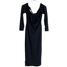 ASOS Long Sleeve Bardot Midi Bodycon with Neck 10