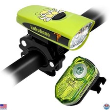 Ultra-Bright 600 Lumens LED Headlight Taillight Combo - USB Rechargeable,