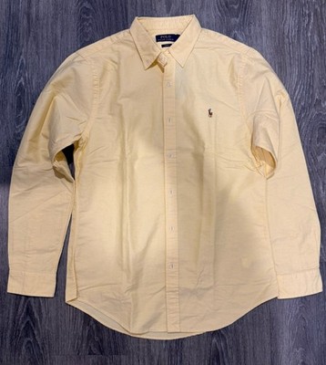 Polo Ralph Lauren Slim Fit Oxford Button-Down Shirt Mens - Size L -Basic Yellow