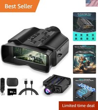 Rechargeable Night Vision Goggles with Large HD Display and Shockproof Design