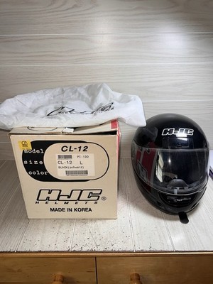 Black HJC CL-12 Full Face Motorcycle Helmet Snell M95 DOT Size L With Box 